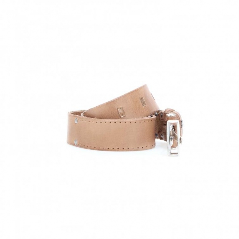 Cinturones A.S.98 Kam Unisex Kaki Claro | ES-PXB492053