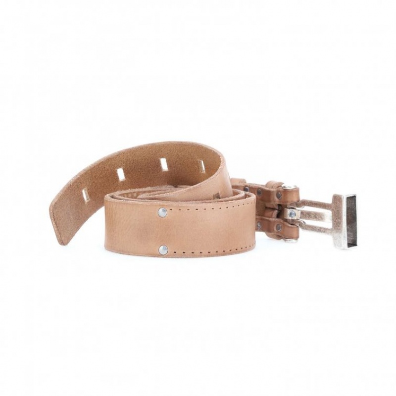 Cinturones A.S.98 Kam Unisex Kaki Claro | ES-PXB492053