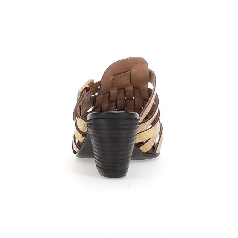 Sandalias A.S.98 Abigayle Mujer Doradas | ES-VIW803524