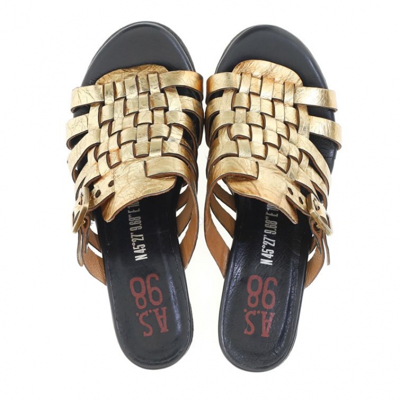 Sandalias A.S.98 Abigayle Mujer Doradas | ES-VIW803524