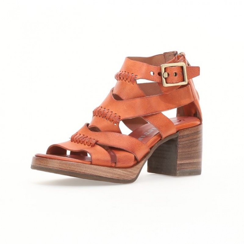 Sandalias A.S.98 Andra Mujer Naranjas | ES-TWY805134