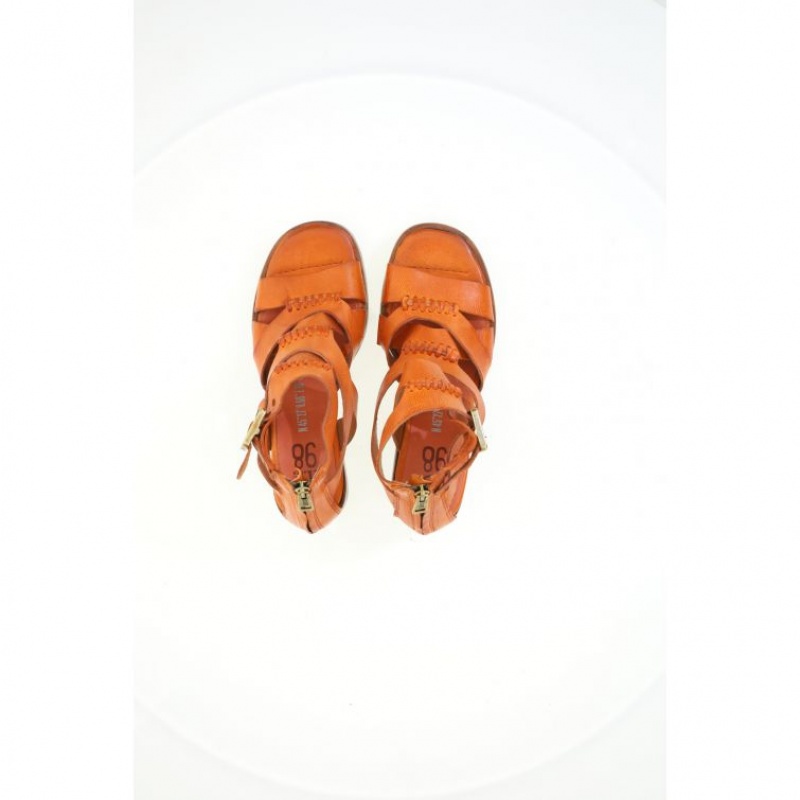 Sandalias A.S.98 Andra Mujer Naranjas | ES-TWY805134
