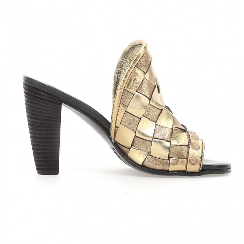 Sandalias A.S.98 Bailee Mujer Doradas | ES-GYC036985