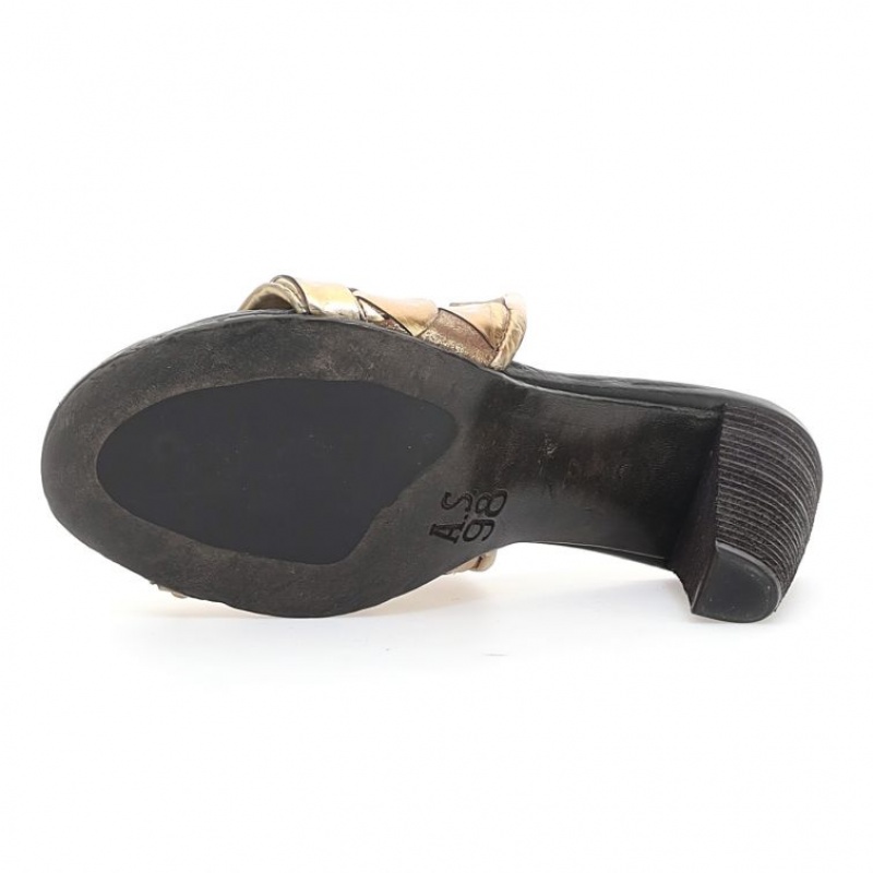 Sandalias A.S.98 Bailee Mujer Doradas | ES-GYC036985
