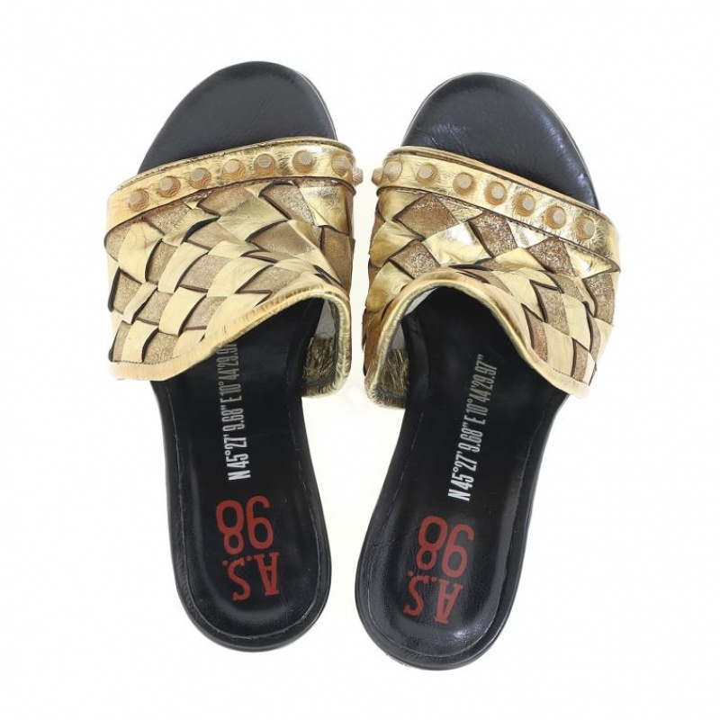 Sandalias A.S.98 Bailee Mujer Doradas | ES-GYC036985