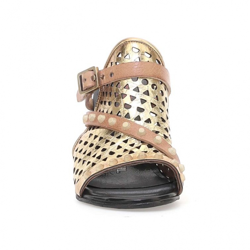 Sandalias A.S.98 Barbra Mujer Doradas | ES-CAJ893156