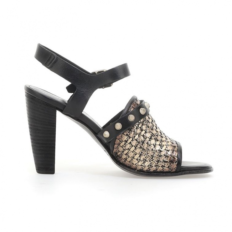 Sandalias A.S.98 Becci Mujer Negras | ES-ODS081574