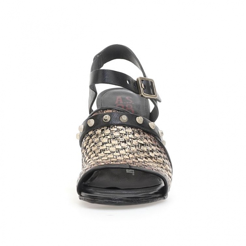 Sandalias A.S.98 Becci Mujer Negras | ES-ODS081574