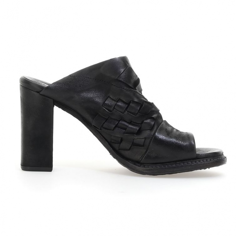 Sandalias A.S.98 Belen Mujer Negras | ES-BAZ305897