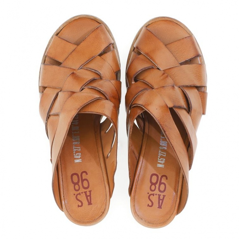 Sandalias A.S.98 Bessie Mujer Marrones | ES-FLG340516