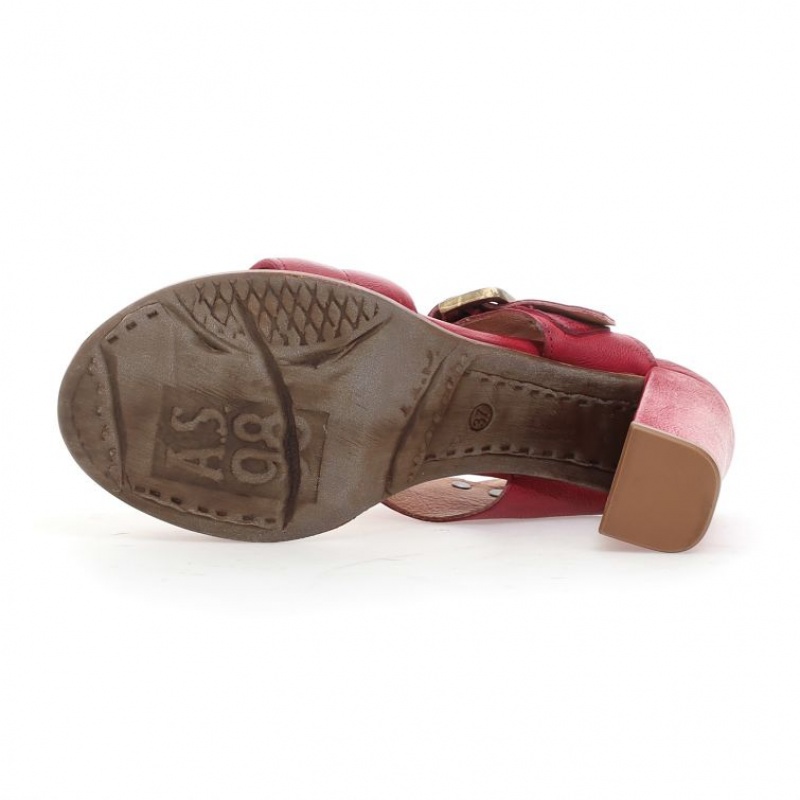 Sandalias A.S.98 Brittany Mujer Rojas Oscuro | ES-PCK236098
