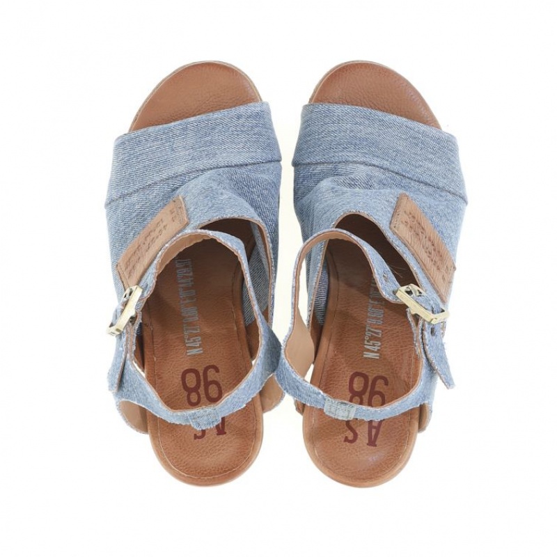 Sandalias A.S.98 Clarise Mujer Azules | ES-XFK482179