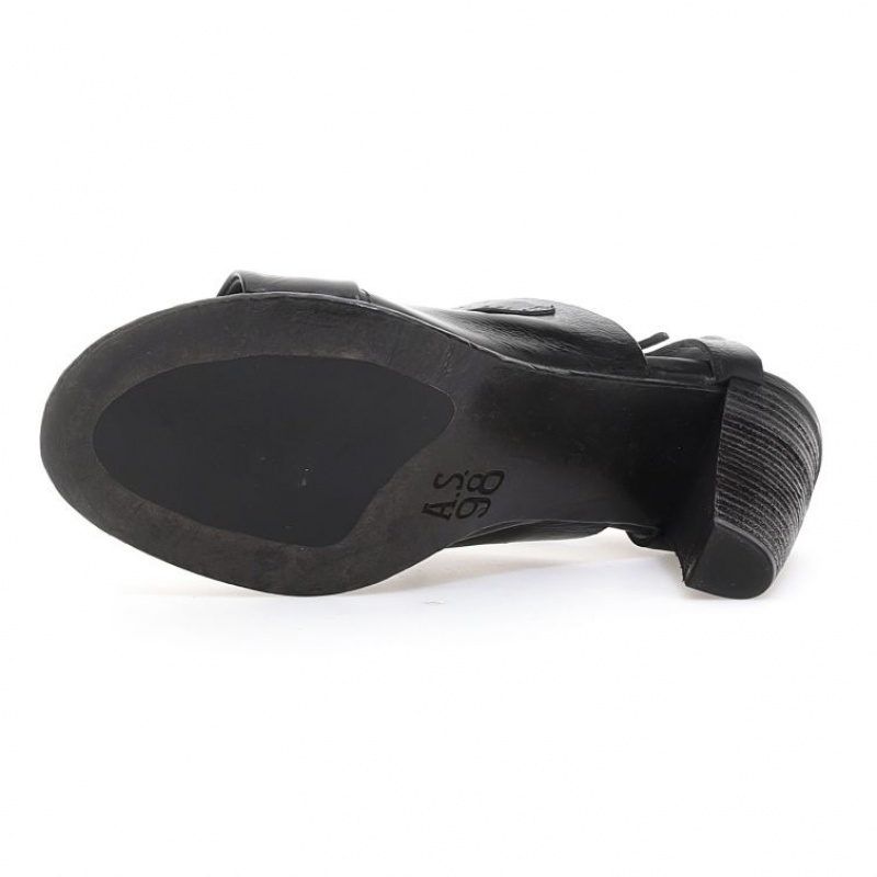 Sandalias A.S.98 Clarise Mujer Negras | ES-JWY249051