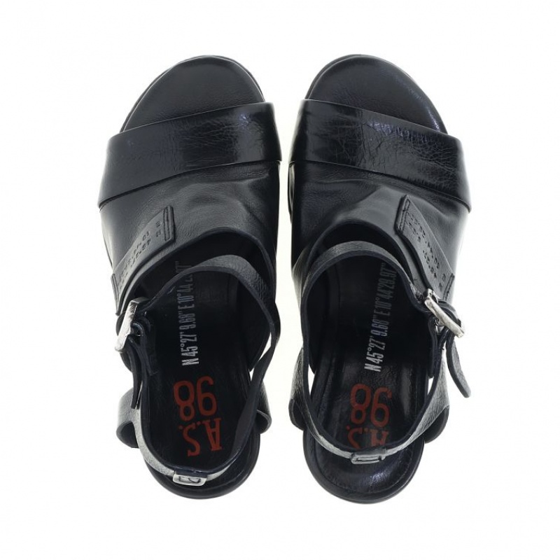 Sandalias A.S.98 Clarise Mujer Negras | ES-JWY249051