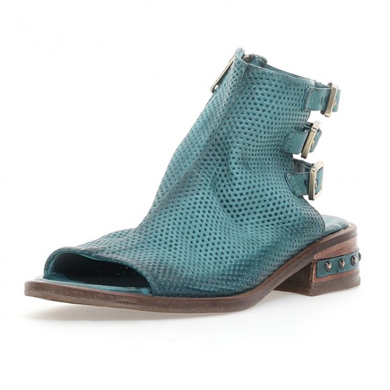 Sandalias A.S.98 Gomer Mujer Verde | ES-ZGA871059