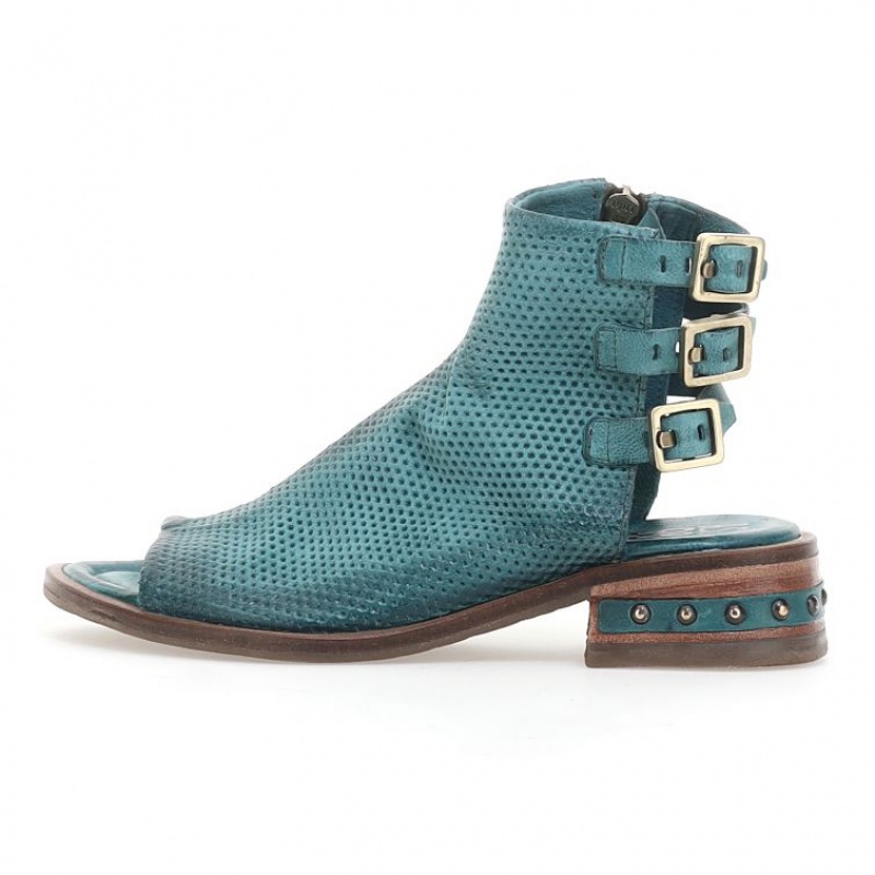 Sandalias A.S.98 Gomer Mujer Verde | ES-ZGA871059