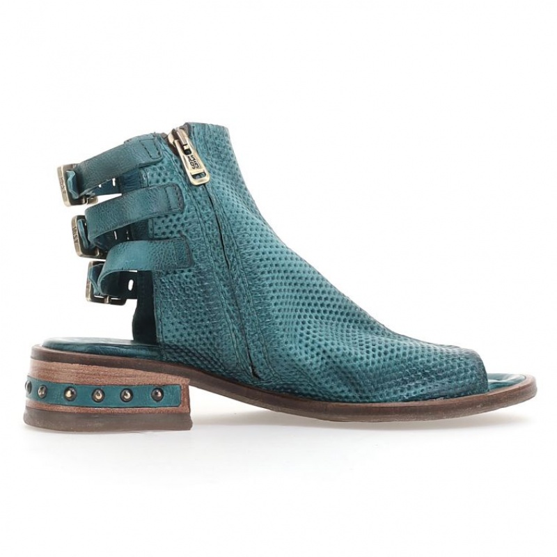 Sandalias A.S.98 Gomer Mujer Verde | ES-ZGA871059