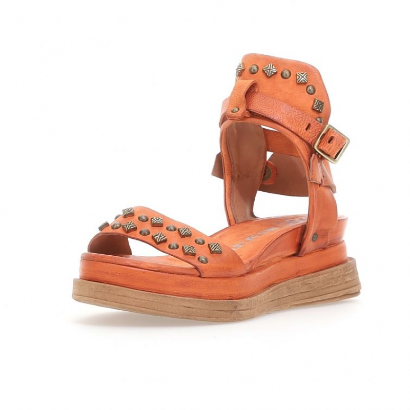Sandalias A.S.98 Leta Mujer Naranjas | ES-MHK450673