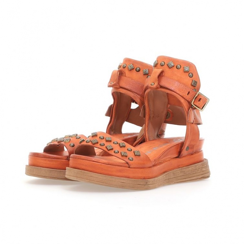 Sandalias A.S.98 Leta Mujer Naranjas | ES-MHK450673