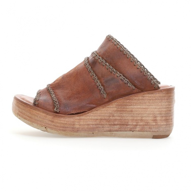 Sandalias A.S.98 Nivek Mujer Kaki | ES-XMT930845