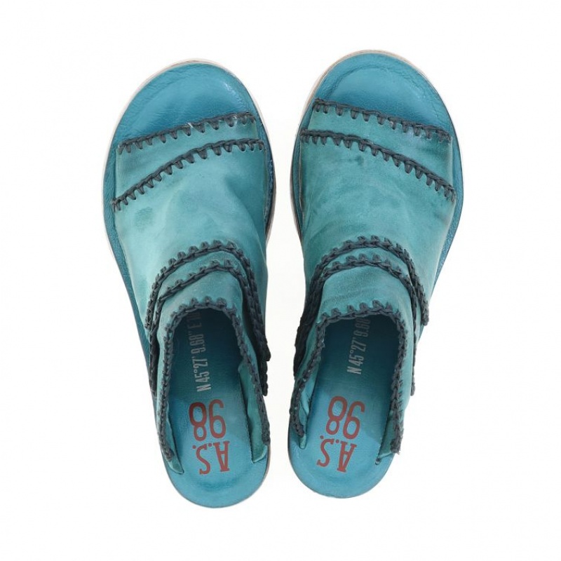 Sandalias A.S.98 Nivek Mujer Verde | ES-UHB617980