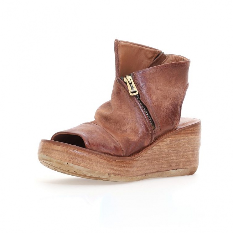 Sandalias A.S.98 Nowell Mujer Kaki | ES-CLG297540