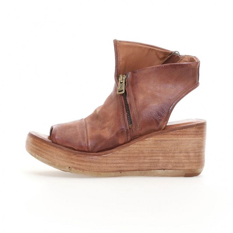 Sandalias A.S.98 Nowell Mujer Kaki | ES-CLG297540