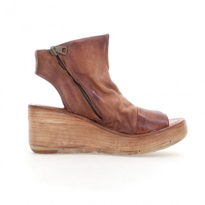 Sandalias A.S.98 Nowell Mujer Kaki | ES-CLG297540