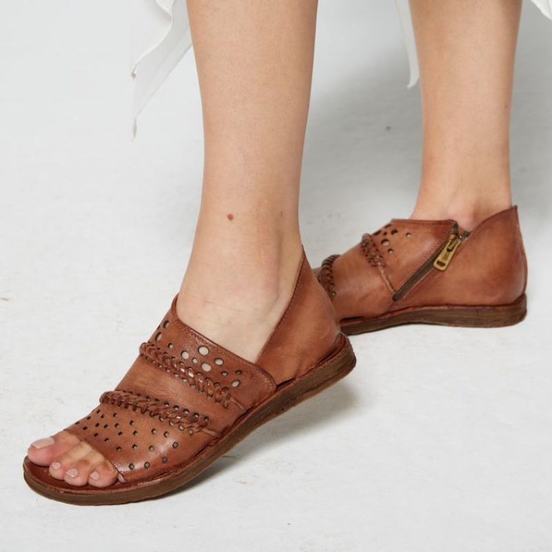 Sandalias A.S.98 Releigh Mujer Kaki | ES-XNW982634