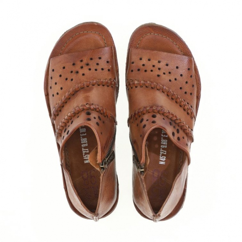 Sandalias A.S.98 Releigh Mujer Kaki | ES-XNW982634