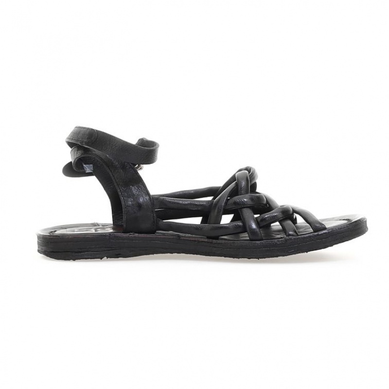 Sandalias A.S.98 Rylee Mujer Negras | ES-GWC096841