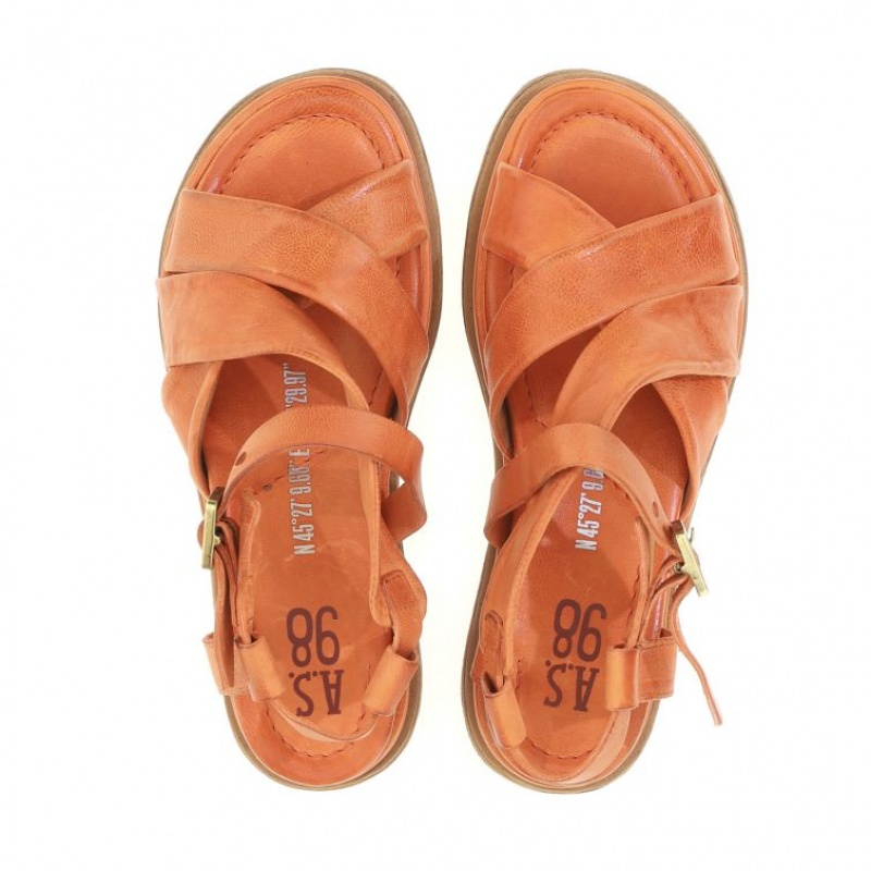 Sandalias A.S.98 Sallie Mujer Naranjas | ES-WFK837561