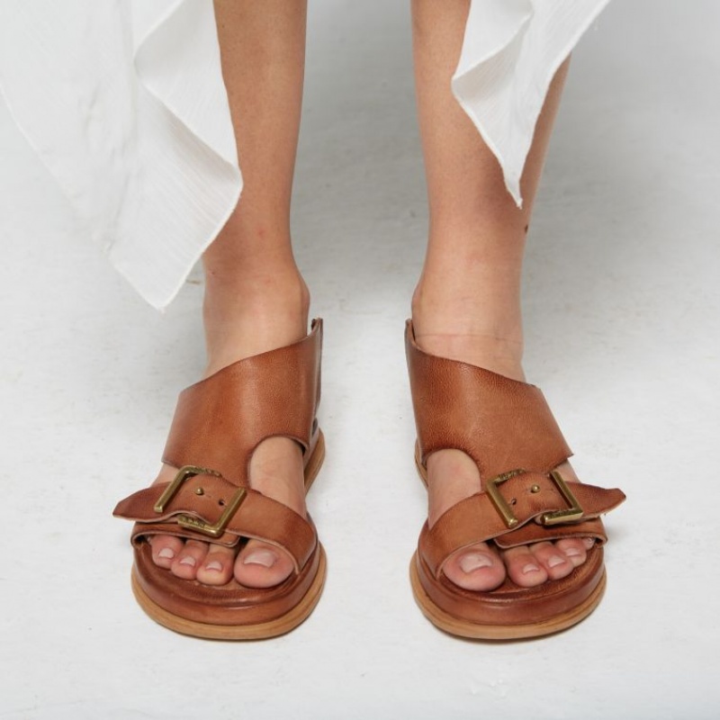 Sandalias A.S.98 Sarah Mujer Kaki | ES-FZH512643