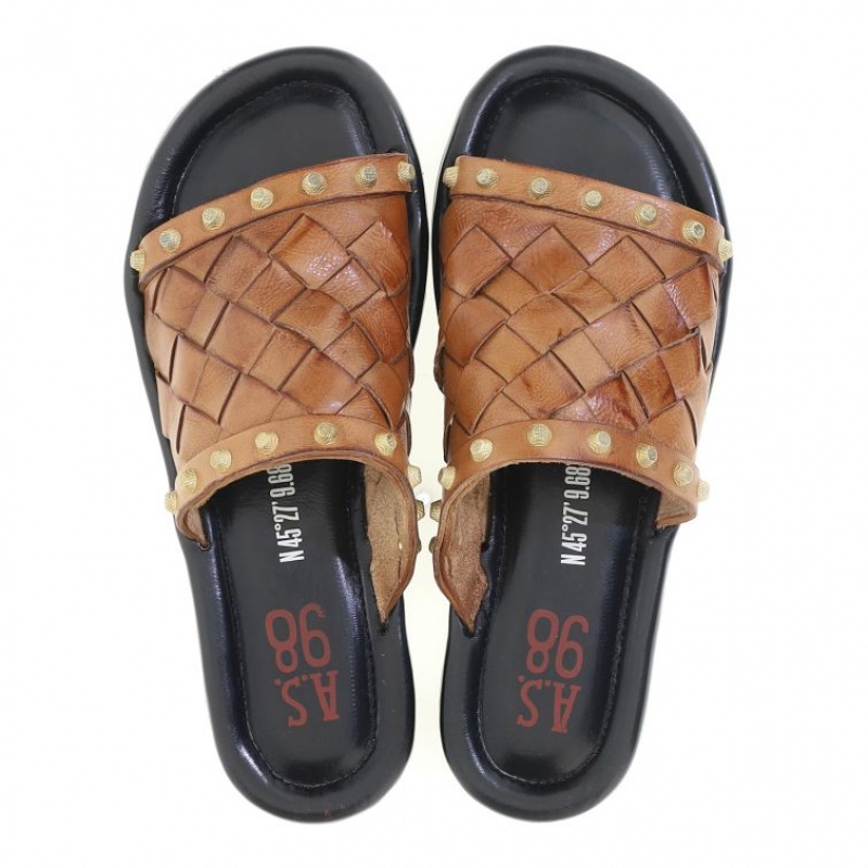 Sandalias A.S.98 Yasmin Mujer Marrones | ES-OGI673105