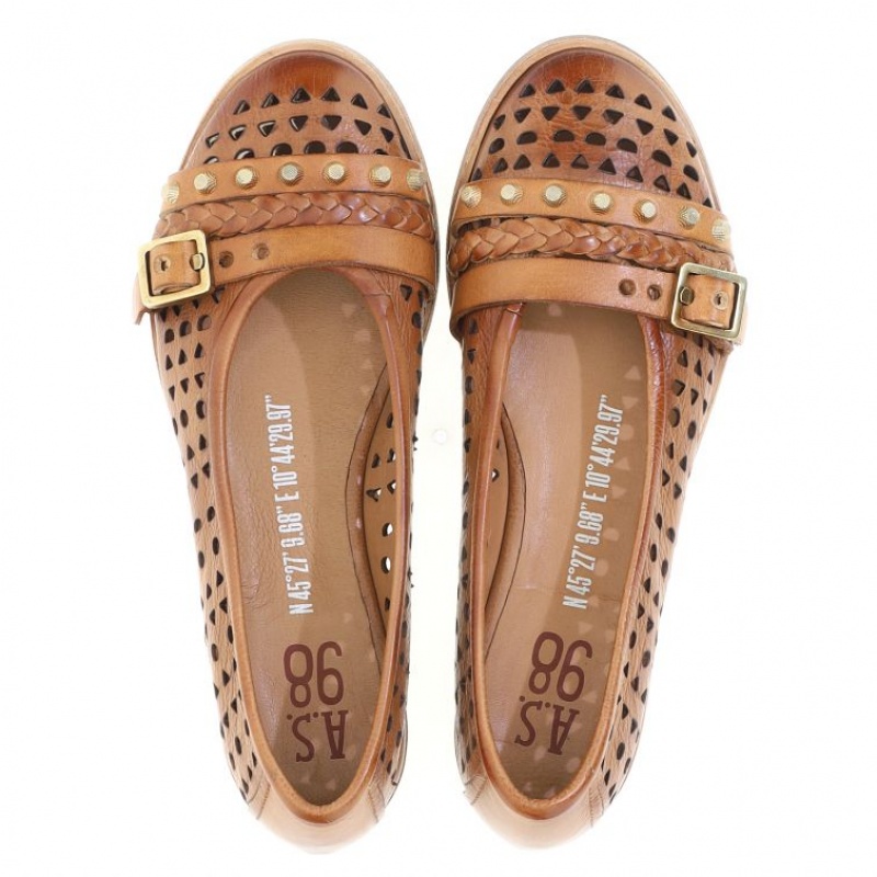 flat shoes A.S.98 Jakki Mujer Marrones | ES-VRY056978