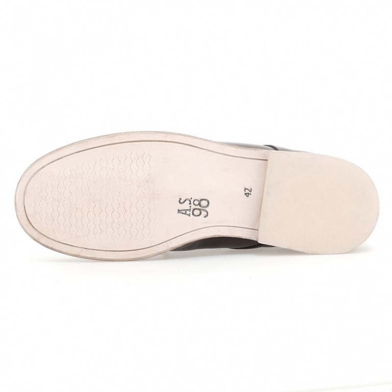flat shoes A.S.98 Oberon Hombre Negras | ES-KDS748053